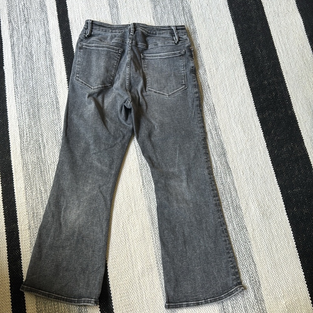 Frame Le One Crop Mini Boot Gray Denim Jeans - Picture 5 of 5